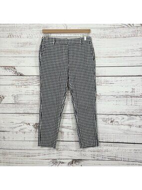 J.Crew Pants Blue White Check Seersucker Crop Pants